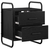 Hanging Bedside Cabinet Black Oak 40 x 30 x 50 cm 8013542