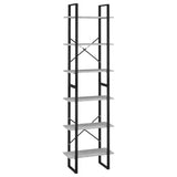 Storage Shelf Concrete Grey 60x30x210cm Engineered Wood 806521