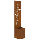 Garden Privacy Screen Rusty 32 x 32 x 150 cm Weathering steel 876412