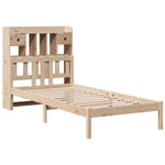 ZNTS Bookcase Bed without Mattress 75x190 cm Small Single Solid Wood Pine 3322325
