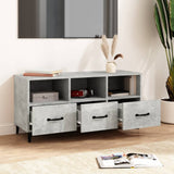 TV Cabinet Concrete Grey 102x35x50 cm Engineered Wood 812613