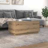 Coffee Table with LED Lights Artisan Oak 90x50x40 cm 857723