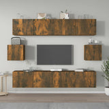 6 Piece TV Cabinet Set Smoked Oak Engineered Wood 3114363