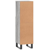 Bathroom Cabinet Grey Sonoma 30x30x100 cm Engineered Wood 831570