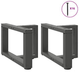 Coffee Table Legs T-Shaped 2 pcs Anthracite 40x25x cm Steel 4013006