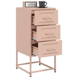 ZNTS Bedside Cabinets 2 pcs Pink 36x39x78 cm Steel 846581