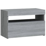 Bedside Cabinet with LED Lights Grey Sonoma 60x35x40 cm 3152828