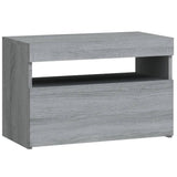 Bedside Cabinet with LED Lights Grey Sonoma 60x35x40 cm 3152828