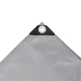 Tarpaulins Grey 4 x 4 m Canvas with PVC Coating 43813