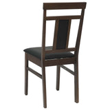 Dining Chair 2 pcs Light Brown and Black Solid Rubber Wood 42020502