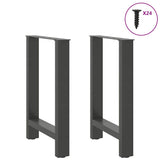 Dining Table Legs Anthracite 2 pcs 50x cm Steel 4013302