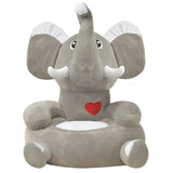 ZNTS Plush Children's Chair Elephant Grey 80159