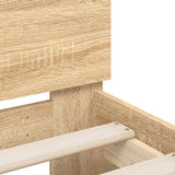 Bed Frame without Mattress Sonoma Oak 140x190 cm 3207436