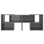 TV Cabinet High Gloss Grey 104x30x52 cm Engineered Wood 808358