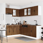 ZNTS 11 Piece Kitchen Cabinet Set Lucca Brown Oak Engineered Wood 3314898