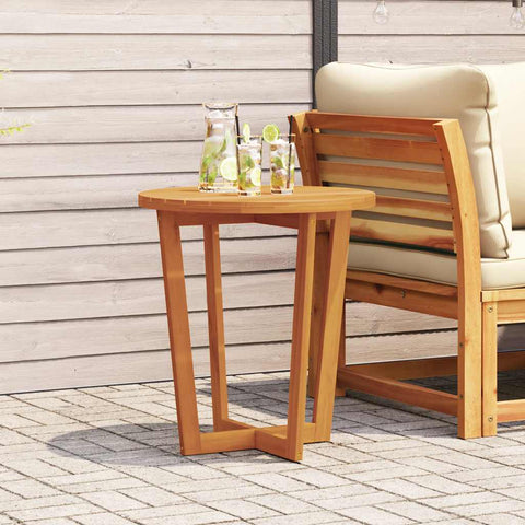 Garden Side Table Round 70x75 cm Solid Wood Acacia 4108133