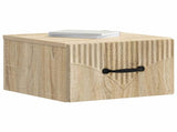 Wall-Mounted Bedside Cabinet 2 pcs Sonoma Oak 34.5 x 33 x 20 cm 898940