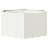 ZNTS Garden Planter White Hexagon 104x90x45 cm Steel 851130