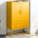 Highboard Mustard Yellow 68x39x111.5 cm Steel 846611
