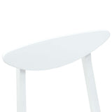 Dining Chairs 2 pcs White 42 x 47.5 x 81 cm Solid Rubber Wood 42020435