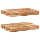 Floating Shelves 2 pcs 60x30x4 cm Oil Finished Solid Wood Acacia 3279608