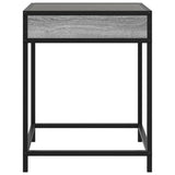 ZNTS Bedside Table with Infinity LED Grey Sonoma 40x40x51 cm 3284094