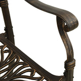Garden Dining Set Bronze Cast aluminium 5 Piece Durable 3216308