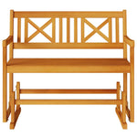 Garden Glider Bench Brown 110 x 59 x 97cm Solid Acacia wood 4105522