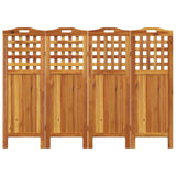 4-Panel Room Divider 162x2x115 cm Solid Wood Acacia 318548