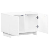 TV Stand 60 x 34.5 x 40 cm High Gloss White Engineered Wood 8011562