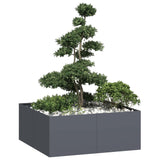 Planter Anthracite 100x100x40 cm Steel 860817