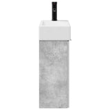 Bathroom Vanity Unit with Tap Concrete Grey 45.5 x 22.5 x 84 cm 889436
