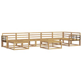 Outdoor Sofa Set 8 pcs White Solid Acacia Wood 3386803