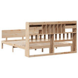 Bookcase Bed without Mattress 180x200 cm Super King Solid Wood Pine 3322698