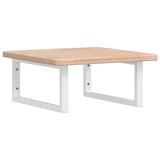 Basin Shelf Wall Mounted Steel and Solid Wood Oak 3302380
