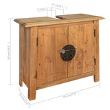 Bathroom Set 5 Pieces Solid Pinewood 275425