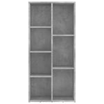 ZNTS Book Cabinet Concrete Grey 50x25x106 cm Engineered Wood 801111