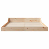 Bed Frame Brown 120 x 190 cm Solid Pine Wood 873325