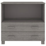 Sideboard HAMAR Light Grey 85x35x80 cm Solid Wood Pine 340499