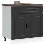 Kitchen Base Cabinet Porto Black Engineered Wood 853978