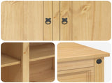 Kitchen Trolley 2 pcs Honey Wax 112 x 70 x 91.5 cm Solid-Pine 3425384