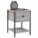 ZNTS Bedside Tables 2 pcs Grey Sonoma 34x35.5x45 cm Engineered Wood 825860