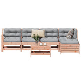 6 Piece Garden Sofa Set Solid Wood Douglas Fir 3250962