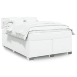 Box Spring Bed with Mattress White 140x200 cm Faux Leather 3286125