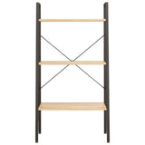 3-Tier Standing Shelf Light Brown and Black 56x35x108 cm 336361
