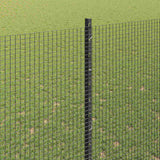 Welded Wire Fence with Post 10 x 1.6 m PVC-Coated Steel 3336578