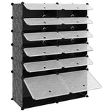 Shoe Rack Black 94x37x125 cm PP 340565