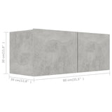 2 Piece TV Cabinet Set Concrete Grey Engineered Wood 3079122