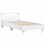 Bed Frame without Mattress with Headboard White 75x190 cm Small Single 838568