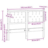 Headboard Other Brown and black 120 cm Solid pine wood 879021